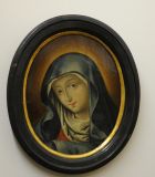 Madonna ovale 17x14 olio su rame